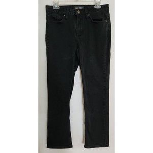 Lee Jeans Women Size 8 Regular Fit Straight Leg Mid Rise Stretch Black